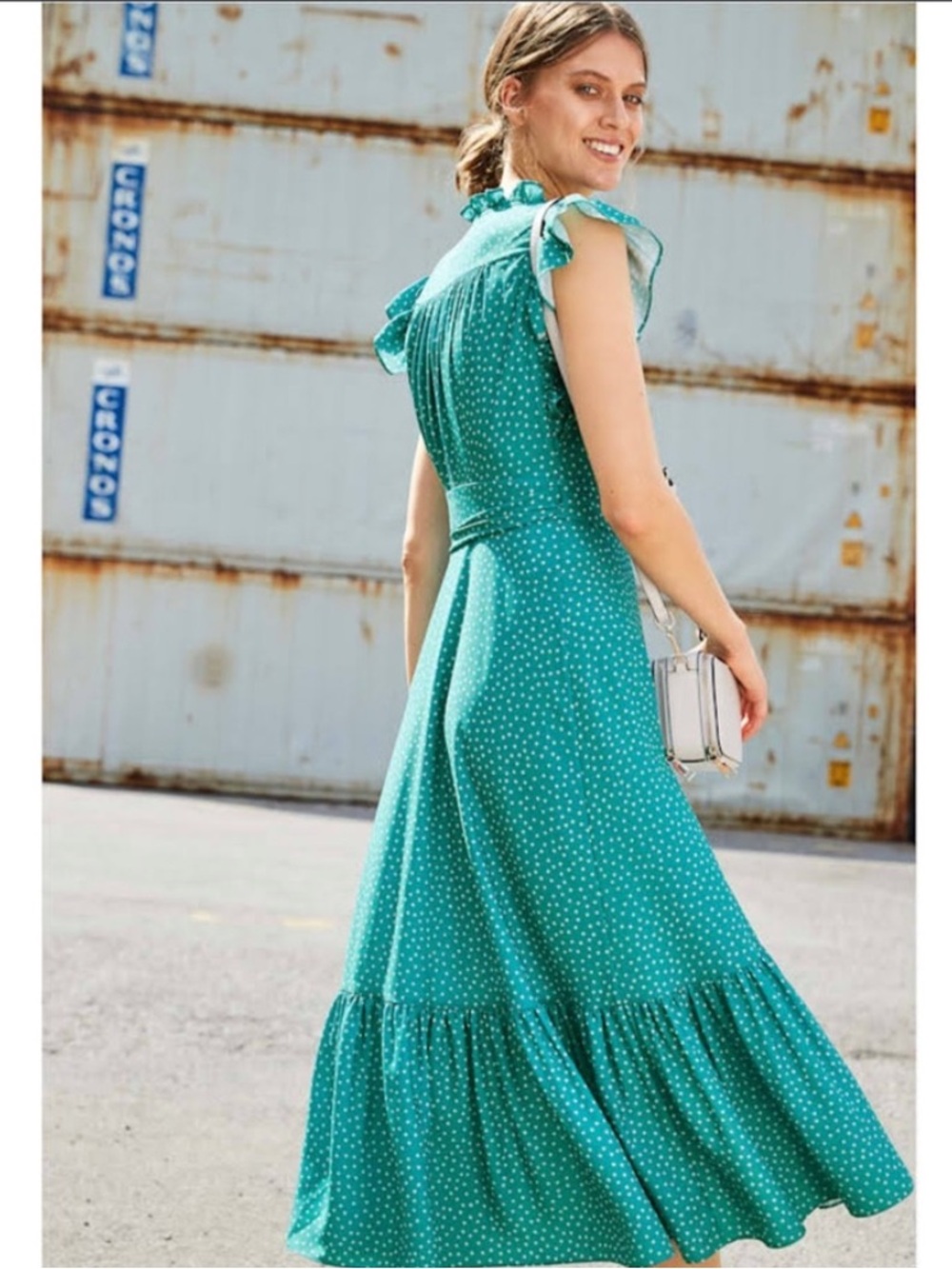 NWOT Kate Spade Poolside Ruffle Dot Wrap Dress Sz 2 - Picture 1 of 11